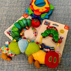 Bundle of baby rattles etc